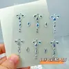 Cara Cara Autoadhesivo Maquillaje Pegatina Ceja Diamante Pegatina Bola de Diamante Niños Mariposa Tul Hilo de Seda Escenario Actuación