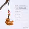 Cadena para Teléfono Móvil con Borla Colgante Caballo del Zodiaco de Madera de Durazno Sándalo Verde Llavero para Hacerse Rico Rápido Encanto de Bolsa de Buena Suerte Año del Caballo