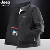 2026 Nova Jaqueta Masculina Versátil Solta para Trabalho com Gola Alta Top Casual para Primavera e Outono Jaqueta Corta-vento para Exterior