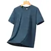 40190kg Camiseta de secado rápido para hombre y mujer, fina de verano, corte holgado, talla grande, camiseta con estampado de camuflaje, top deportivo fresco de manga corta