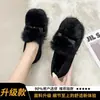 Novos Sapatos Peludos da Moda Estilo Coreano Outono/Inverno 2026, Sola Grossa, Forrados com Lã, Quentes, Tendência, Sapatos de Algodão Femininos, Mocassins