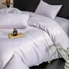 Conjunto de cama luxuoso e de alta qualidade para outono/inverno, espesso, 100% algodão, quatro peças, incluindo um lençol de algodão puro, uma fronha de colcha jacquard e uma colcha quente