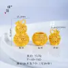 Puzuo Color Fuerte que Conserva Arena Dorada Accesorios DIY Cortado Cepillado Incrustado de Diamantes Colgante de Calabaza Protegido por Dios de la Riqueza Buda Collar Fulu