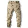 Overoles en stock otoño e invierno Nuevos overoles casuales para hombre europeos y americanos AliExpress cintura elástica de encaje pantalones con cordón en el tobillo