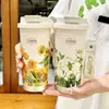 Taza de Café de Lirio del Valle de Alto Valor 316 Acero Inoxidable de Doble Uso Taza Térmica Revestimiento Cerámico Taza Térmica para Coche Taza de Agua para Mujer