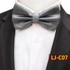 Suministro spot de fabricantes originales material poliéster cuadros liso corbata de moño para hombre corbata de moño de boda