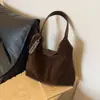 Bolsa de Ombro de Grande Capacidade Outono e Inverno Nova Bolsa de Ombro de Camurça Camurça Bolsa Tote Outono e Inverno Fashion e Versátil de Alta Qualidade