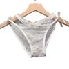 Calcinhas de Malha Respirável com Estampa de Morango para Mulheres, Calcinhas Triângulo Vazadas de Cintura Baixa com Alças Finas Transparentes de Puro Desejo de Alta Qualidade