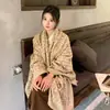 Bufanda de Lazo Estilo Coreano para Mujer, Otoño e Invierno, Cálida y Elegante, Versátil, Chaleco Largo, Chal y Poncho