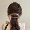 Presilha de bico de pato marrom de cachorro coreano, presilha elegante para coque torcido, presilha de cabelo volumizadora para a parte de trás da cabeça, acessório de cabelo de alta qualidade