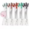 Guantes de Plástico de Goma Impermeables con Patrón Imprimible para Lavar Platos, Limpieza del Hogar, para Mujer