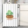 Estilo Moderno Planta en Maceta Carril Deslizante Sin Taladro Gabinete Minimalista Cortina Corta Lavabo Cubierta de Rodillo Cortina para Lavadora