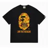 24 Tendencia Caliente de Verano en Línea: Camiseta bAPe Cabeza de Mono, Diseño Camuflaje, Camiseta Unisex de Manga Corta con Cuello Redondo