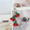 Llavero de Cereza de Aleación Creativa Transfronterizo Colgante de Bolsa de Chica Cereza Simulación Colgante Pequeño Regalo Venta al por Mayor