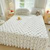 2026 Nuevo Estilo Falda de Cama Acolchada de Algodón Lavado Juego de Tres Piezas Cubrecama 1.5m Cubrecama 1.8m Funda de Cama Individual 1.2m Juego de Ropa de Cama