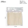 Herramientas para Uñas al por Mayor Palito de Madera Naranja Palillo de Madera Empujador de Cutícula 11.4cm Palito de Madera Naranja de Doble Punta 100 Piezas/Bolsa Palillo para Puntos