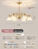 Lustre de Sala de Estar Estilo Francês Criativo Personalizado Lâmpada de Flor Quente Creme Meio Antigo Lâmpadas de Projeção de Espectro Completo para Quarto Proteção para os Olhos