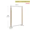 Estante de exhibición para tienda de ropa madera de mar acero inoxidable montado en la pared simple colgante lateral de piso estante de exhibición tienda de ropa de mujer estante de ropa