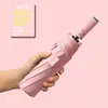 Paraguas Plegable Inverso Totalmente Automático para Hombres y Mujeres, Doble Propósito para Sol y Lluvia, Paraguas Sombrilla Doble Grande con Protección UV