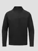 Moletom de Outono Seco Manga Longa Base Masculino Zíper Gola Alta Simples Cor Pura Y 9023