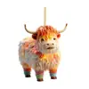 2023 Nuevo de Amazon Decoraciones Navideñas de Color Acrílico de Hella y Vaca Linda Vaca de Dibujos Animados Colgante para Coche