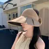 Nuevo Sombrero de Sol Cortavientos Estilo Coreano para Mujer con Ala Ancha, Protector de Cuello a la Moda, Visera Transpirable para Protección Solar