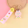 Llaveros de muñeca de goma blanda de PVC, al por mayor, llaveros de personaje de dibujos animados creativos en 3D, pequeños adornos para mochilas de estudiantes