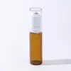 Frasco de 10ml com tampa de pressão e roll-on 15ml de vidro transparente com volume de líquido controlável frasco com esfera para caminhada óleo essencial perfume sub-embalado