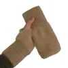 Nuevos Guantes de Felpa de Medio Dedo Estilo Ins, Calcetines de Mano Cálidos de Otoño e Invierno de Aspecto Elevado para Princesas, Pantalla Táctil para Estudiantes en Clase