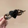 Accesorio para el Cabello Semirecogido Estilo Nuevo 2026: Pinza de Plátano de Malla, Pinza de Garra Francesa con Lazo Negro, Pinza para el Cabello de Lunares para la Parte Posterior de la Cabeza