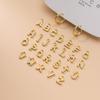 Fivela de orelha de diamante com 26 letras de prata s925 Nalan versão coreana de personalidade simples temperamento pingente único feminino D9558