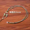 Colar Cordão Jinhaomai Pingente Cordão Dourado Jade Pingente Cordão de Joia Masculino e Feminino Cordão de Segurança com Puxador
