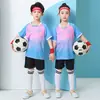 Traje de Uniforme de Fútbol Profesional para Niños Uniforme de Escuela Primaria Ropa de Entrenamiento de Verano Ropa Deportiva de Competición de Secado Rápido para Adultos con Estampado