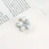 Liga de Temperamento Flor de Strass Meio Preso Atrás da Cabeça Grampo de Cabelo Médio Refinado Alta Qualidade Feminino Cabelo Quebrado Acessório de Cabeça Placa de Cabelo