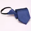Corbata formal de negocios con cremallera para hombre, estilo coreano, profesional, decorativa, sin nudo, azul, negro y rojo, fácil de poner y quitar.