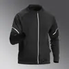 Jaqueta de Corrida Primavera e Outono Cardigã Masculino Esportivo Gola Alta Secagem Rápida Jaqueta Esportiva ao Ar Livre Roupas de Ciclismo Tops de Montanhismo para Homens
