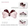 Pinza de resorte de clip horizontal de lazo con incrustaciones de diamantes acrílicos Pinza para el pelo de comercio exterior europeo y americano Accesorios para el pelo Pinza para coleta Soporte Lote mixto