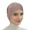 Pañuelo para la frente cruzado para mujer transfronterizo, gorro, universal para las cuatro estaciones, suave, moderno, combinable con todo, gorro tipo pullover, gorro para quimioterapia