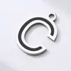 Aço Titânio Drip de Óleo Transfronteiriço 26 Alfabetos Ingleses Acessórios de Joias Aço Inoxidável Inicial de Nome Pingente de Letra Exquisito