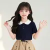 Conjunto de Verano para Niñas 2026 Nuevo Elegante Conjunto de Falda de Manga Corta para Niños y Niñas Mayores