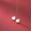 Colar pingente artístico de amor S925 de prata Nalan para mulheres corrente de clavícula fresca em formato de coração com incrustação de diamante D8208