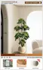 Planta Verde Artificial Spathiphyllum, Planta Verde Falsa de Lujo de Gama Alta para Interior Sala de Estar, Planta en Maceta, Adorno Decorativo Realista para el Piso