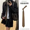 Corbata Rayada Color Café de Alta Inteligencia Estilo Coreano Otoño e Invierno Bufanda Casual Melard Cinturón Versátil Accesorio de Cintura para Mujer