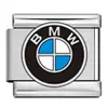 Pulsera Modular Transfronteriza Serie Creativa Italiana Personalizada de Logos de Coches Correa de Reloj Elástica de Acero de Titanio Desmontable DIY