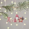 Decoraciones de Navidad, Colgantes Creativos de Navidad, Artesanías de Madera Navideñas Xmas para Hogar Restaurante Colgantes para Puerta