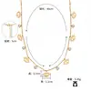 Collar de Cadena para Clavícula de Múltiples Capas Apilable Individual Simple de Moda Tendencia Estrella Mariposa Libélula con Pedrería Europea y Americana