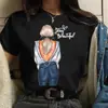 Camiseta Estampada de Moda para Mujer Mujer Nueva Camiseta Negra Femenina S