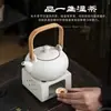 Estufa de Carbón de Barro Blanco Estilo Japonés Estufa de Alcohol para Exteriores Estufa para Hervir Té Vajilla para Mantener el Té Caliente Juego de Té Kung Fu Tetera Estufa para Mantener el Té Caliente