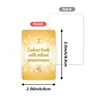Set de Tarjetas de Felicitación Clásicas Dorado Cálido, 36 Tarjetas Únicas de Oración y Bendición, Materiales para Diario, Postales Decorativas