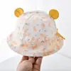 Sombrero de Bebé para el Sol de Verano Sombrero de Pescador para Niños y Niñas Sombrero Solar para Bebé Niñas Primavera y Otoño Sombrero de Cubo con Protección Solar Ajustable